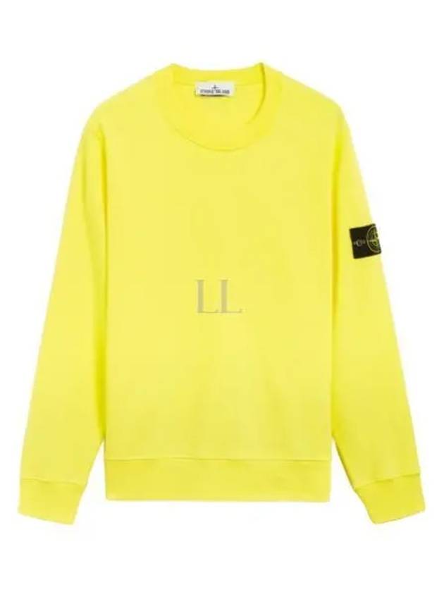 Wappen Patch Garment Dyed Sweatshirt Yellow - STONE ISLAND - BALAAN 2