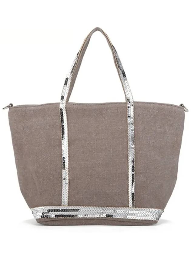 Women's Cabas Small Linen Tote Bag Calcul - VANESSA BRUNO - BALAAN 5