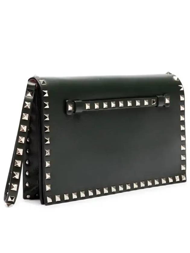 Rockstud Flap ClutchJW2B0399NBD P38 Dark Green - VALENTINO - BALAAN 2