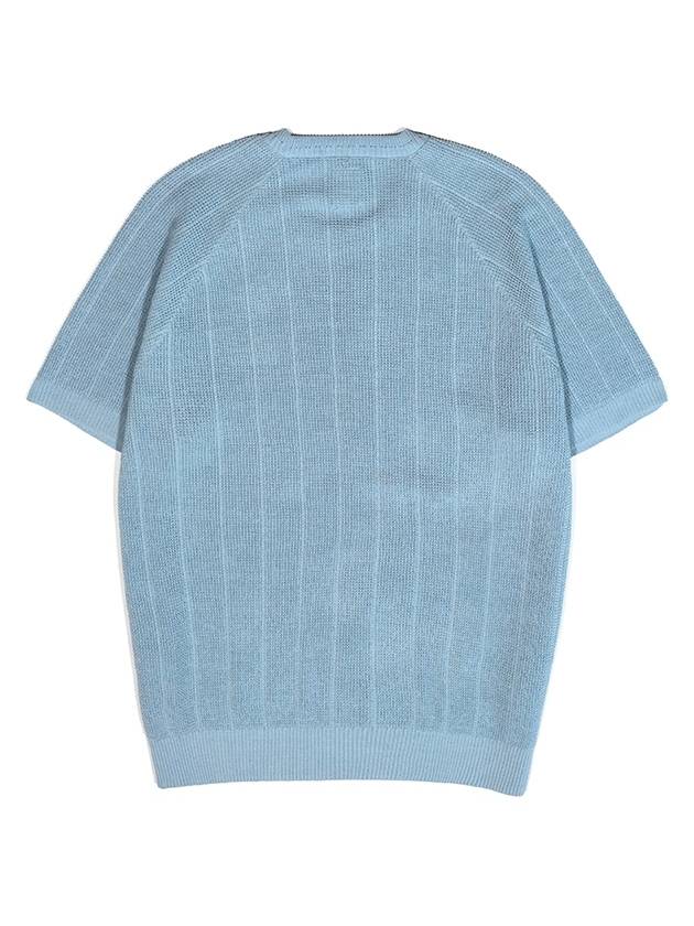 Men's Waffle Raglan Short Sleeve Knit Light Blue - IOEDLE - BALAAN 4