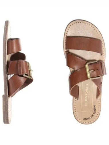 Resin coated leather Margaret flat sandals - GOLDEN GOOSE - BALAAN 1