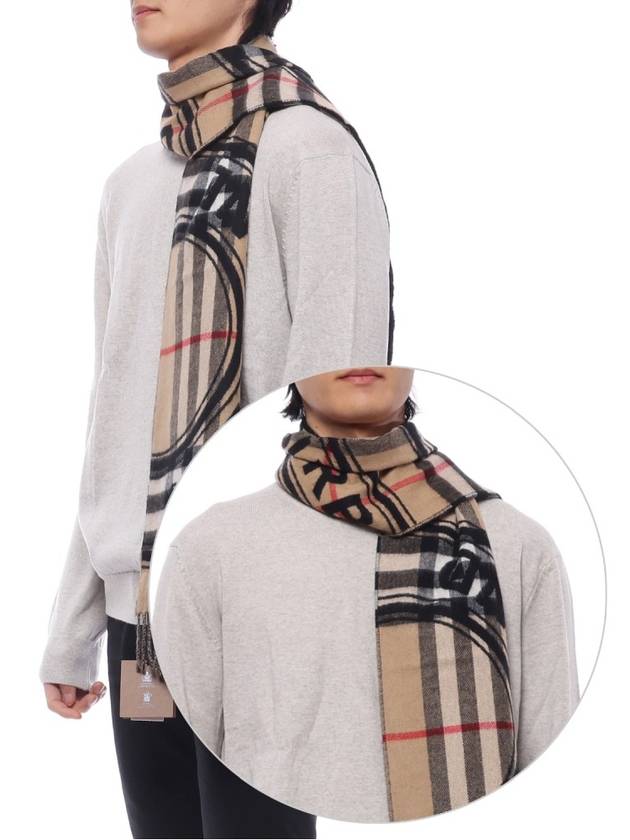 Montage Print Cashmere Scarf Beige - BURBERRY - BALAAN 3