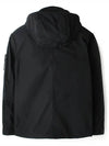 Logo Patch Hooded Jacket Black - STONE ISLAND - BALAAN 3