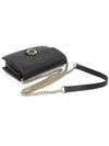 510314 Black leather interlocking GG chain mini clutch crossbag - GUCCI - BALAAN 4