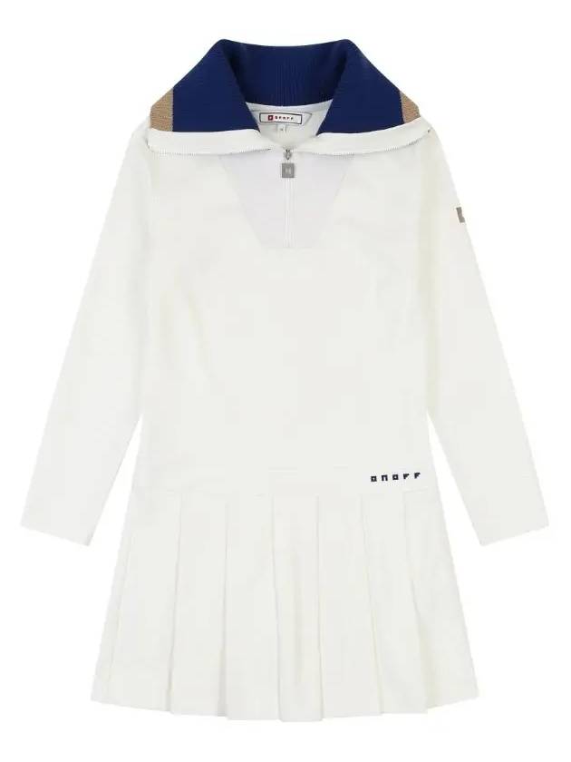 knit sailor collar pleated dress OF3003LBWHITE - ONOFF - BALAAN 2