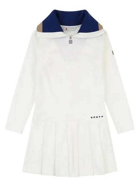 knit sailor collar pleated dress OF3003LBWHITE - ONOFF - BALAAN 2