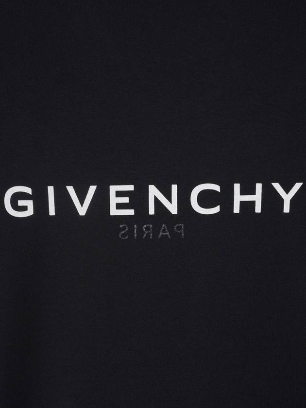 Men's Reverse Logo Round Slim Short Sleeve T-Shirt Black - GIVENCHY - BALAAN 4