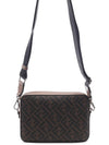 FF motif leather cross bag brown - FENDI - BALAAN 5