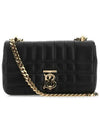 Quilted Lula Mini Leather Cross Bag Black - BURBERRY - BALAAN 3