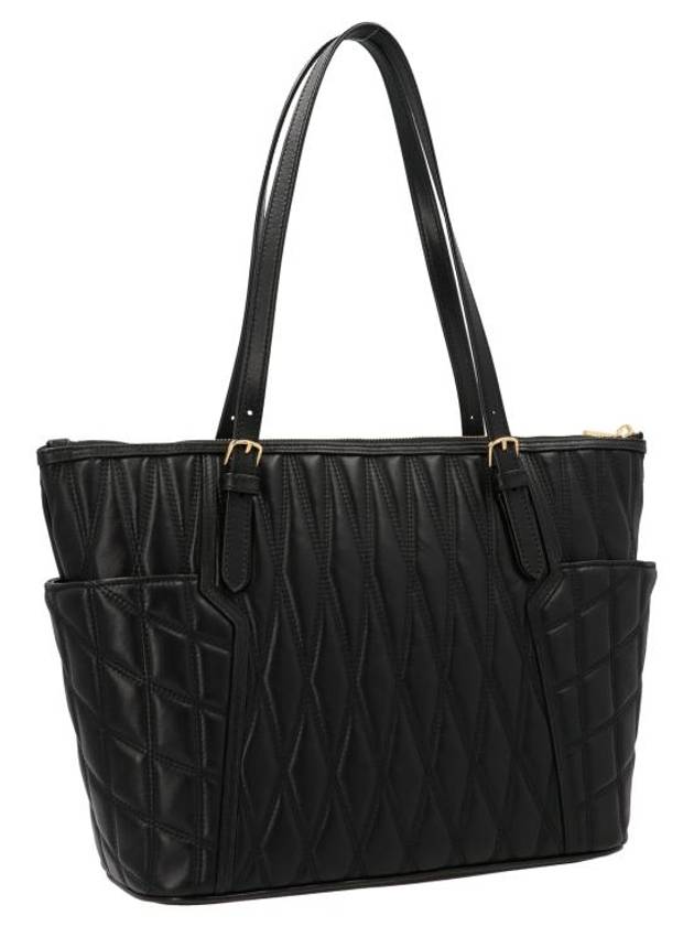 Stripe Leather Tote Bag Black - BALLY - BALAAN 3