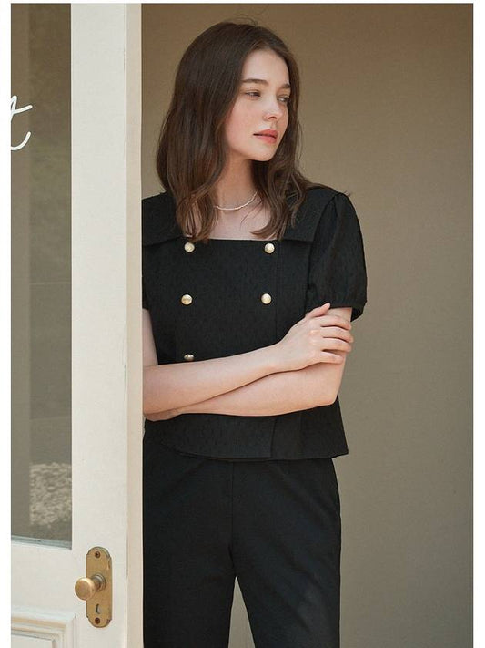 Lotus double button sailor collar blouse - MICANE - BALAAN 2