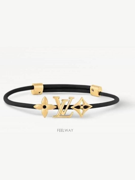 LV Iconic Flower Bracelet Gold Black - LOUIS VUITTON - BALAAN 2