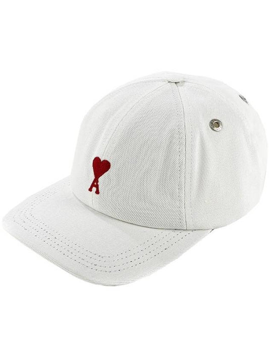 Heart Logo Ball Cap White - AMI - BALAAN 2