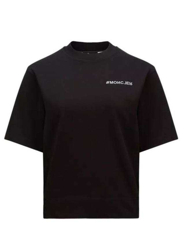 Grenoble logo short sleeve t shirt black - MONCLER - BALAAN 1