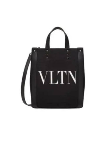 Unisex Eco Lab VLTN Mini Canvas Tote Bag 5Y0B0B78 PYY 0NI - VALENTINO - BALAAN 1