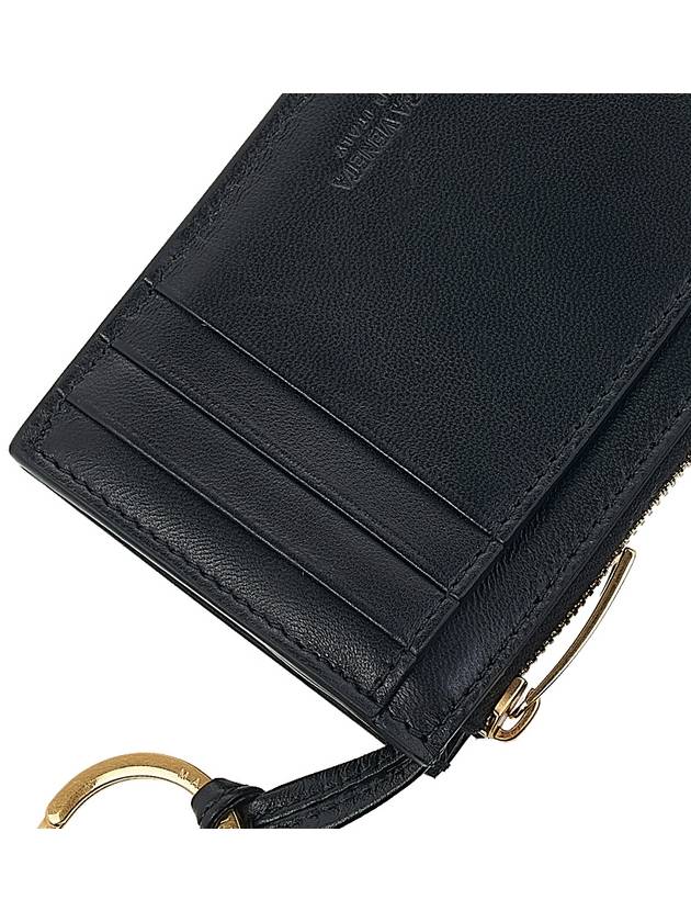 Intrecciato Leather Key Holder Black - BOTTEGA VENETA - BALAAN 9