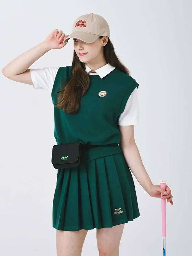 Signature combination pleated banding skirt D GREEN - MONBIRDIE GOLF - BALAAN 7