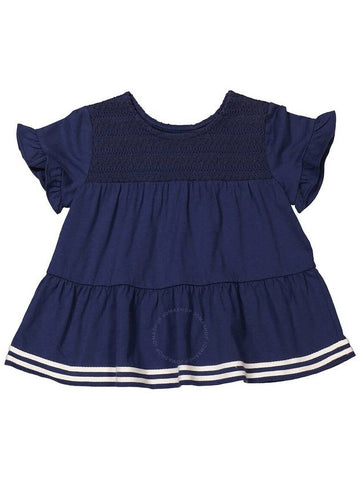 Polo Ralph Lauren Girls Rustic Navy Smocked Tiered Jersey Top, Size 4/4T - POLO RALPH LAUREN - BALAAN 1