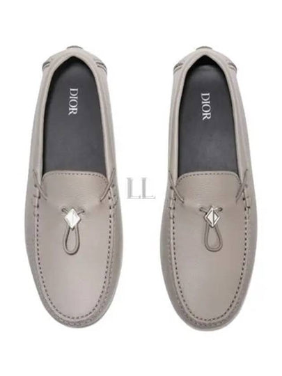 CD Diamond Grained Calfskin Loafers Beige - DIOR - BALAAN 2