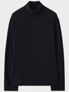 Wool Silky Turtleneck Black - NOIRER - BALAAN 3