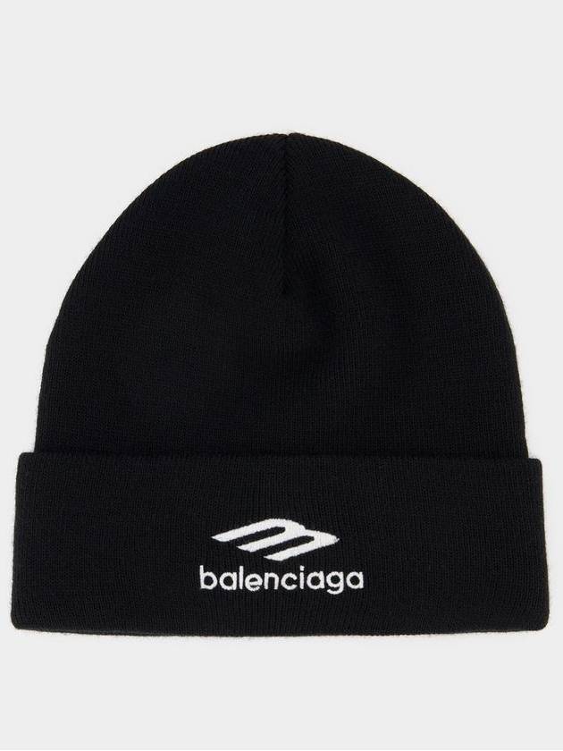 Sports Icon Knit Beanie Black - BALENCIAGA - BALAAN 1