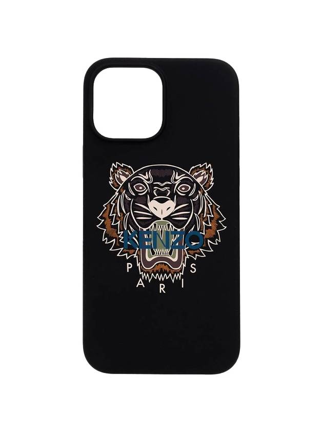 Tiger Logo Print iPhone 13 Pro Max Phone Case Black - KENZO - BALAAN 1