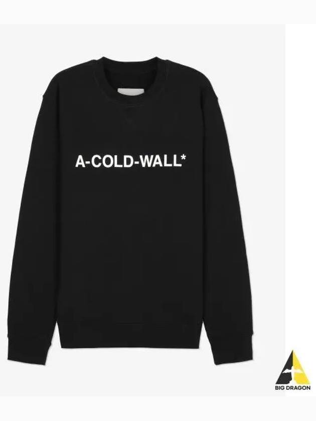 A COLD WALL Essential Logo Sweatshirt Black ACWMW082BLACK - A-COLD-WALL - BALAAN 1