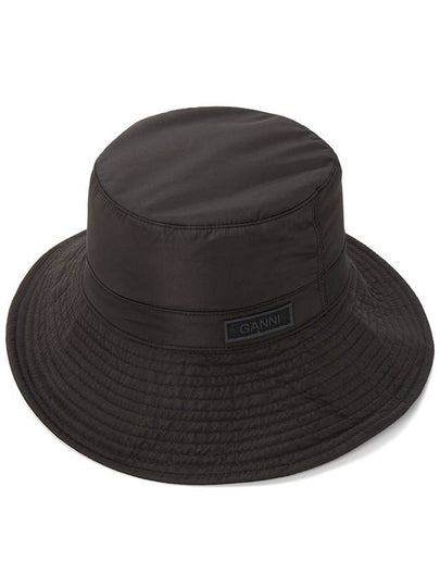 Tech Logo Patch Bucket Hat Black - GANNI - BALAAN 2