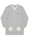 Men's Thermal Stripe Lounge Crew Neck Long Sleeve T-Shirt Ivory - TOMMY HILFIGER - BALAAN 6