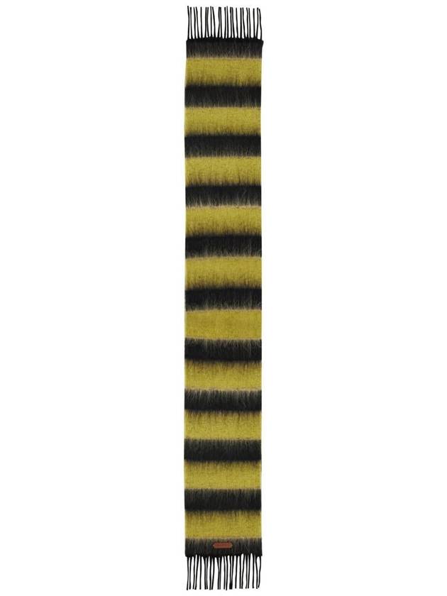 Striped Wool Mohair Muffler Black - MARNI - BALAAN 2