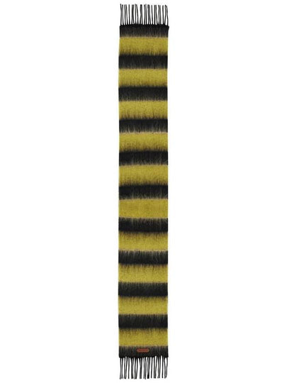 Striped Wool Mohair Muffler Black - MARNI - BALAAN 2