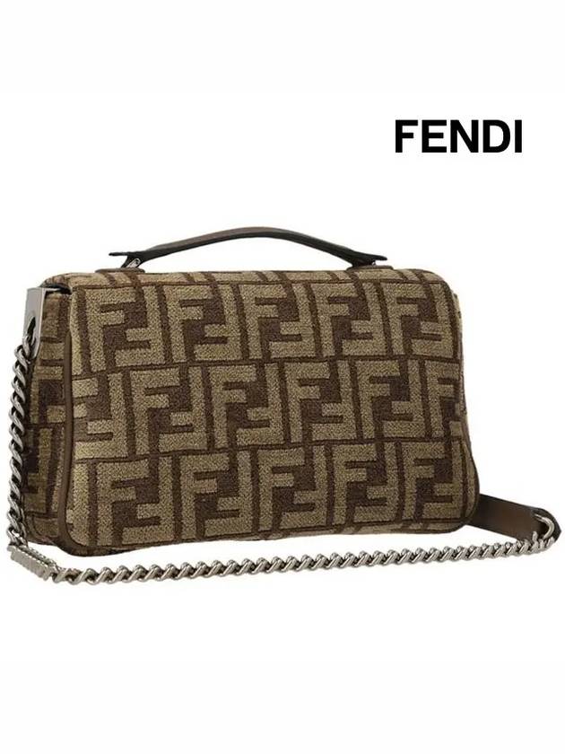 Baguette Chain Medium Shoulder Bag Brown - FENDI - BALAAN 4