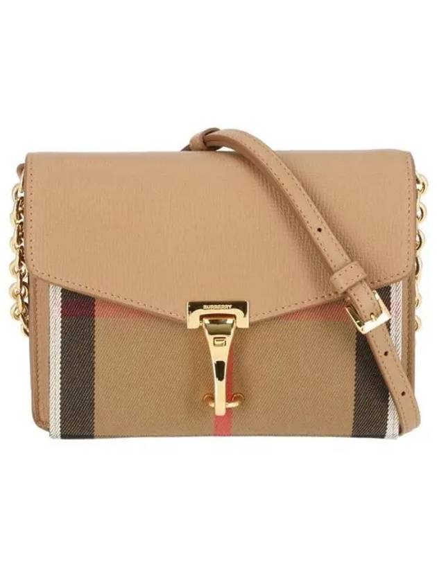 Women's Chain Check Leather Crossbag Brown - BURBERRY - BALAAN 2