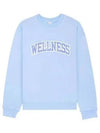 Wellness Crew Neck Cotton Sweatshirt Light Blue - SPORTY & RICH - BALAAN 2