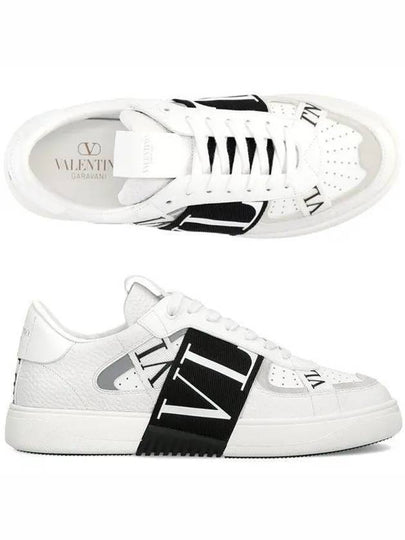 VLTN Logo Band Low-Top Sneakers White - VALENTINO - BALAAN 2