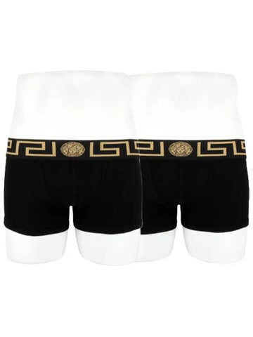 Men's Greca Border Draws 2 Pack Briefs Black - VERSACE - BALAAN 2