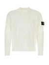 Raw Hand Cotton Crewneck Knit Top White - STONE ISLAND - BALAAN 2