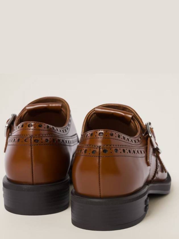 5E039E 055 F0005 Churchs Brushed Leather Double Monk Brogue Shoes - MIU MIU - BALAAN 4