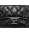 A80799 Classic Caviar Black Silver Snap Card Holder Business - CHANEL - BALAAN 7