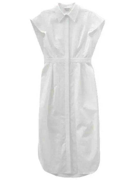 Pencil shirt dress optic white - ALEXANDER MCQUEEN - BALAAN 1