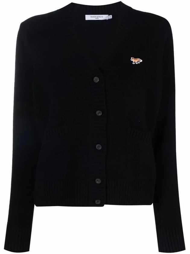 Baby Fox Patch Boxy Cardigan Black - MAISON KITSUNE - BALAAN 3