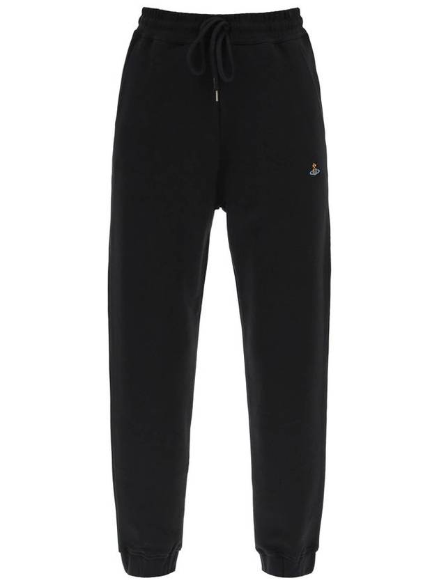 Logo Classic Drawstring Cotton Track Pants Black - VIVIENNE WESTWOOD - BALAAN 2