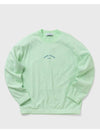 Marina Cotton Nylon Terry Fleece Crewneck Sweatshirt Green - STONE ISLAND - BALAAN 1