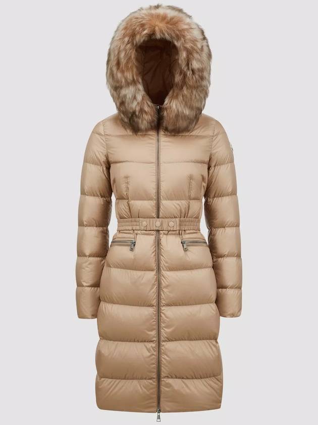 BOEDIC long hooded jacket padded camel J20931C00022595FE239 - MONCLER - BALAAN 2
