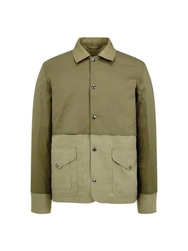 Tone on color scheme collar jacket olive - PAUL SMITH - BALAAN 1