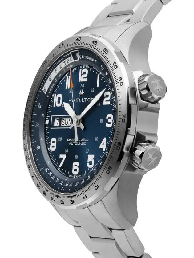 Khaki Aviation Xwind Day Date 45MM Metal Watch Silver - HAMILTON - BALAAN 4