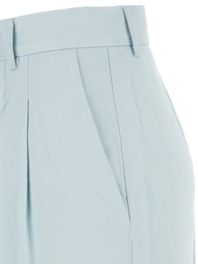 Light Blue Straight Pants With Pinces  In Line Blend Woman - ANDAMANE - BALAAN 3