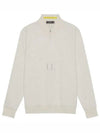 Men's V-Neck Half Zip Merino Wool Knit Top Ivory - G/FORE - BALAAN 2