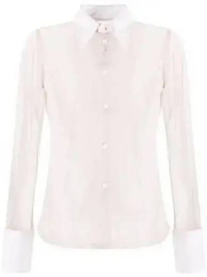 See Through Cotton Long Sleeved Shirt Beige - MAISON MARGIELA - BALAAN 2