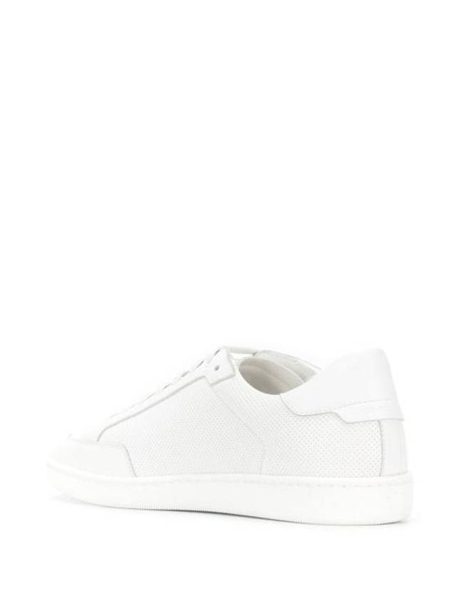 Court Classic Perforated Leather Low Top Sneakers White - SAINT LAURENT - BALAAN 4